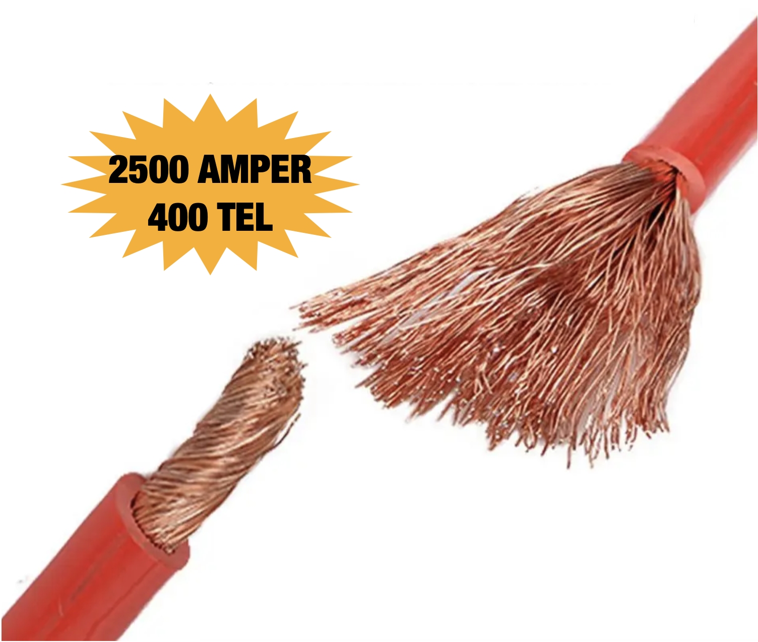 AKÜ TAKVİYE KABLO TAKIMI 2.3M  2500 AMPER