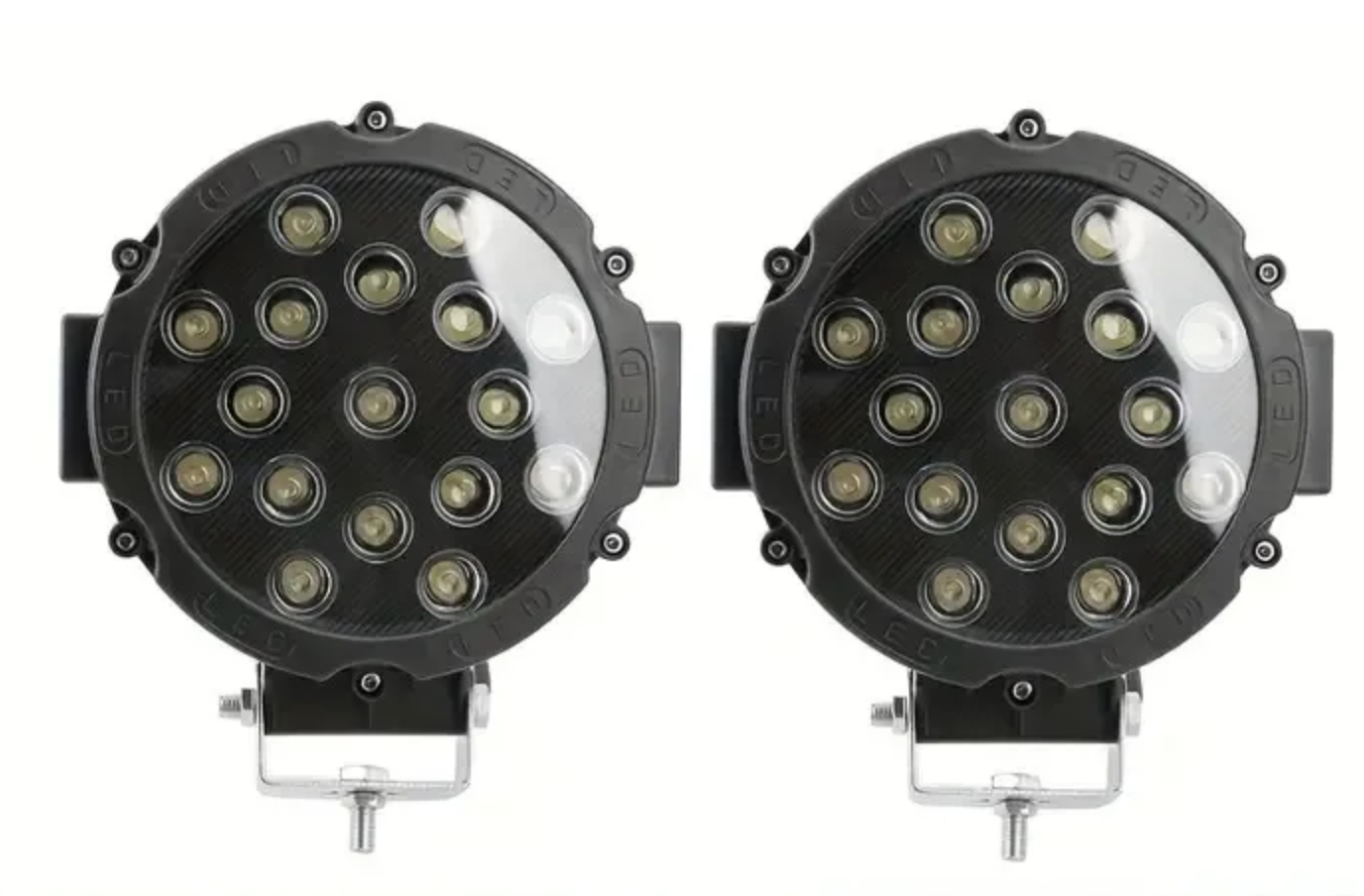 2 ADET 51 WATT OFF-ROAD PROJEKTÖR 10-60V 7’’ 17 LED SİYAH