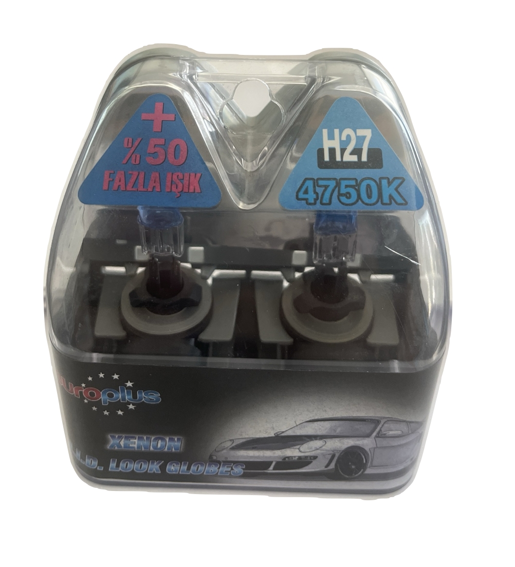12V H27 beyaz ışık 27W AMPÜL (EĞRİ)