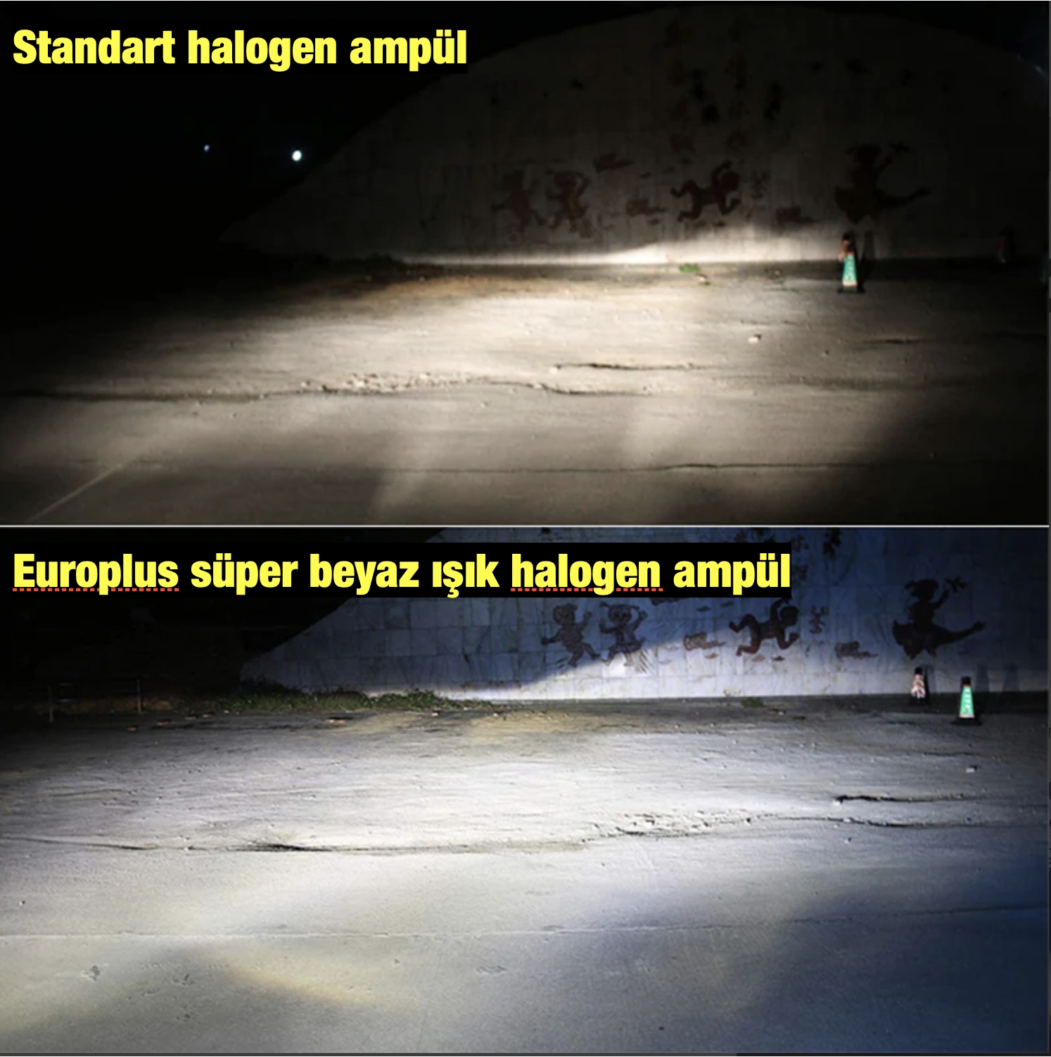 12V H7 beyaz ışık 100W AMPÜL (5000K)