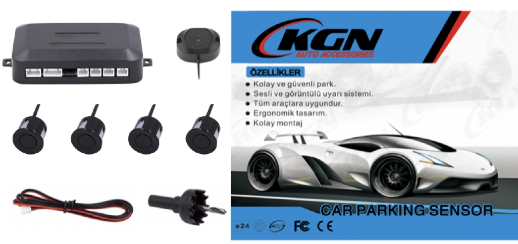 PARK SENSÖRÜ SES İKAZLI SİYAH SENSÖR 18MM