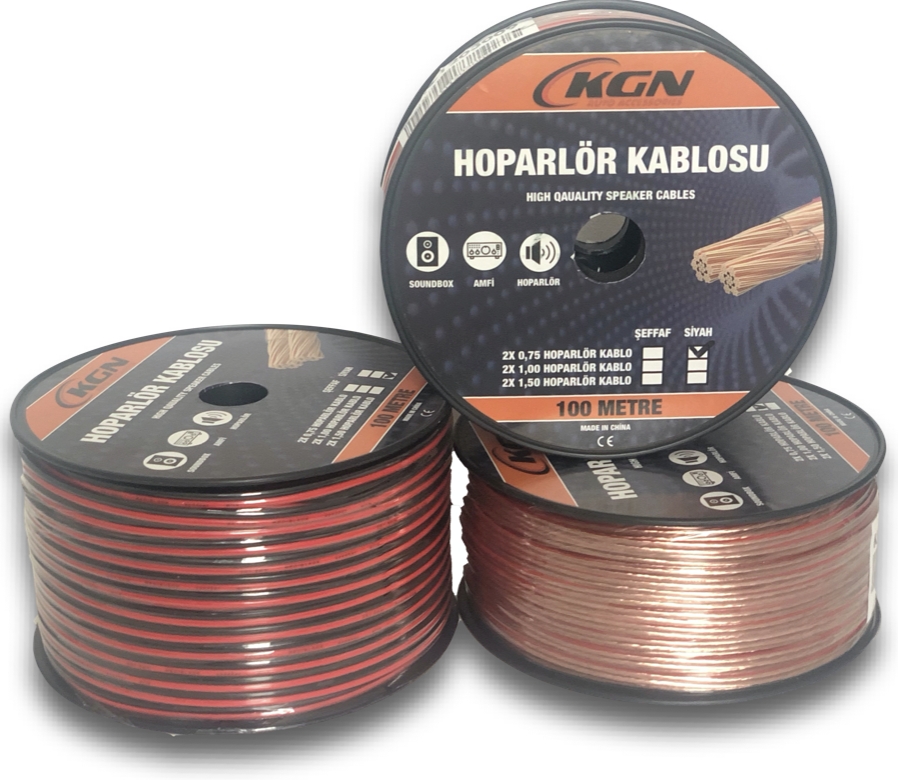 HOPARLÖR KABLO 2X1 BİTİŞİK ŞEFFAF