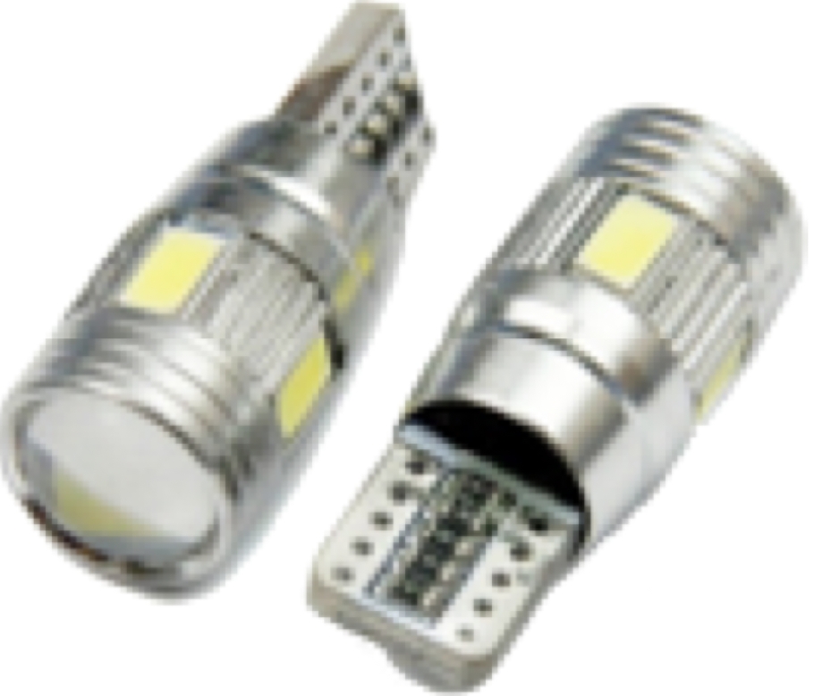 LED AMPUL 12V DİPSİZ T10 6 LED CANBUS METAL TURUNC