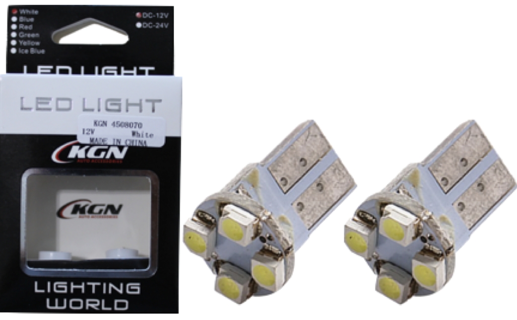 LED AMPÜL 12V DİPSİZ T10 4 LED KIRMIZI