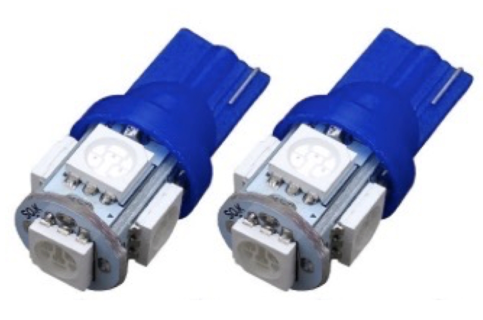 LED AMPUL 12V T10 5 LED 5050 MAVİ