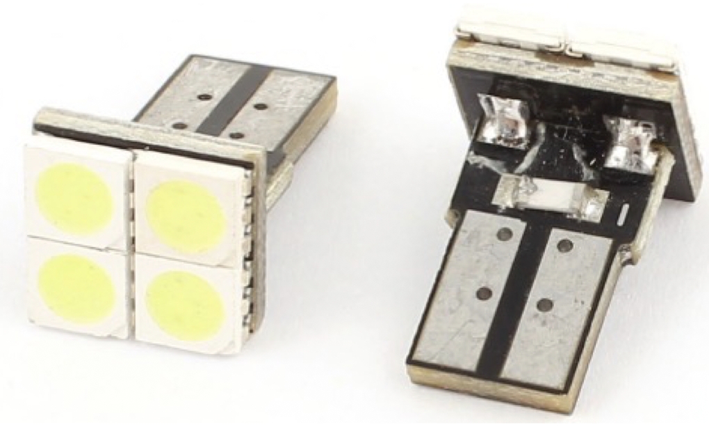 LED AMPUL 12V T10 4 LED 5050 KIRMIZI