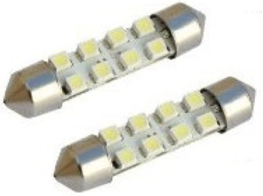 LED AMPUL 12V SOFİT 39MM 8 LED BEYAZ