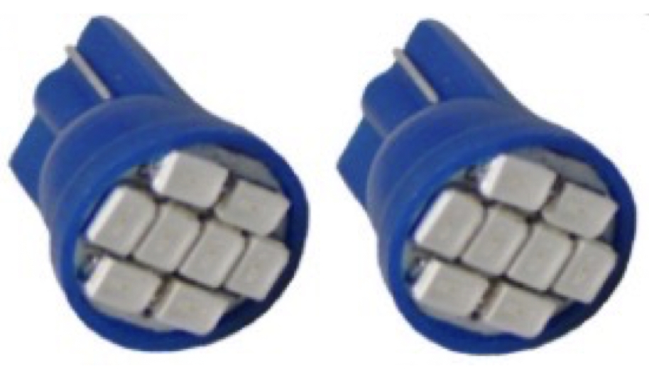 LED AMPUL 24V T10 8 LED MAVİ