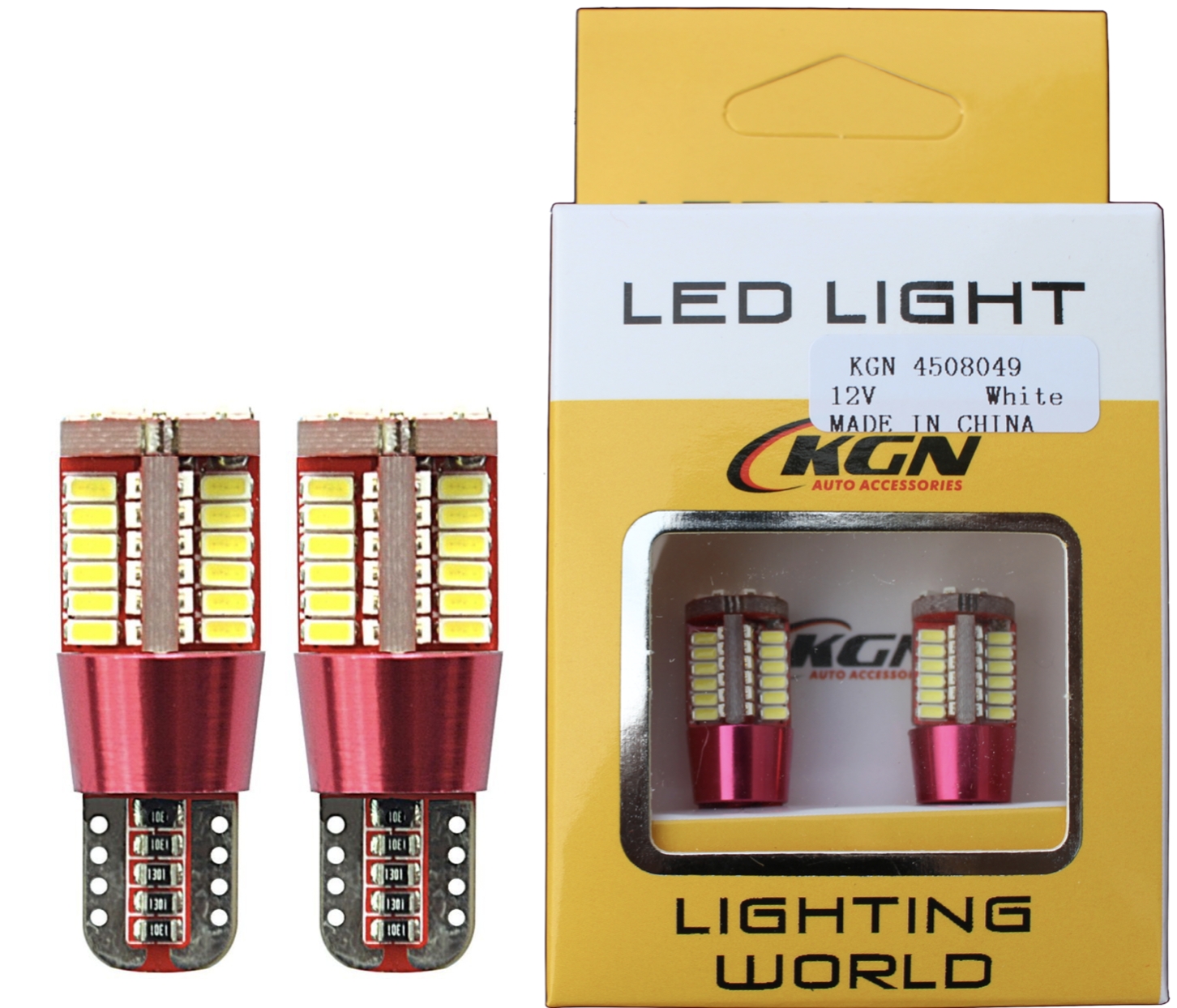 LED AMPUL 12-24V T10 57 LED CANBUS TURUNCU