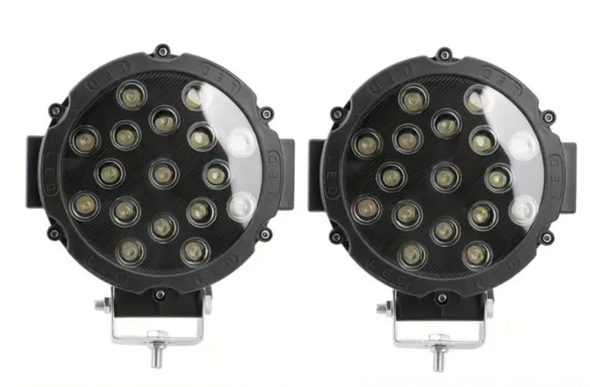 2 ADET 51 WATT OFF-ROAD PROJEKTÖR 10-60V 7’’ 17 LED SİYAH