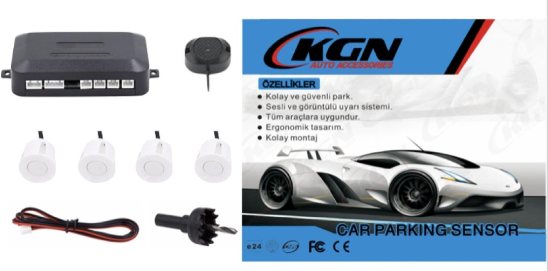 PARK SENSÖRÜ SES İKAZLI BEYAZ SENSÖR 18MM