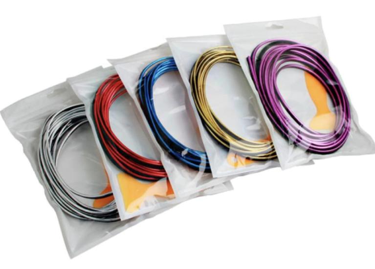 PLASTİK TRİM FİTİL GEÇME TORPİDO ÇITA 5MT GOLD