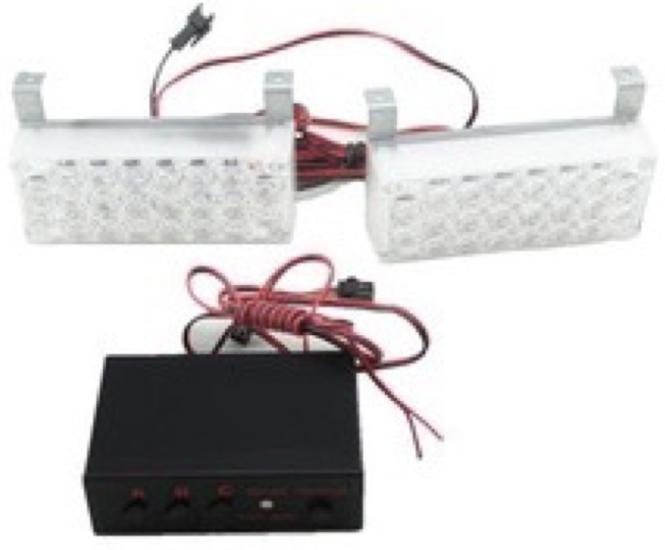 PANJUR İÇİ ÇAKAR LAMBA 12V 44 LED KIRMIZI MAVİ