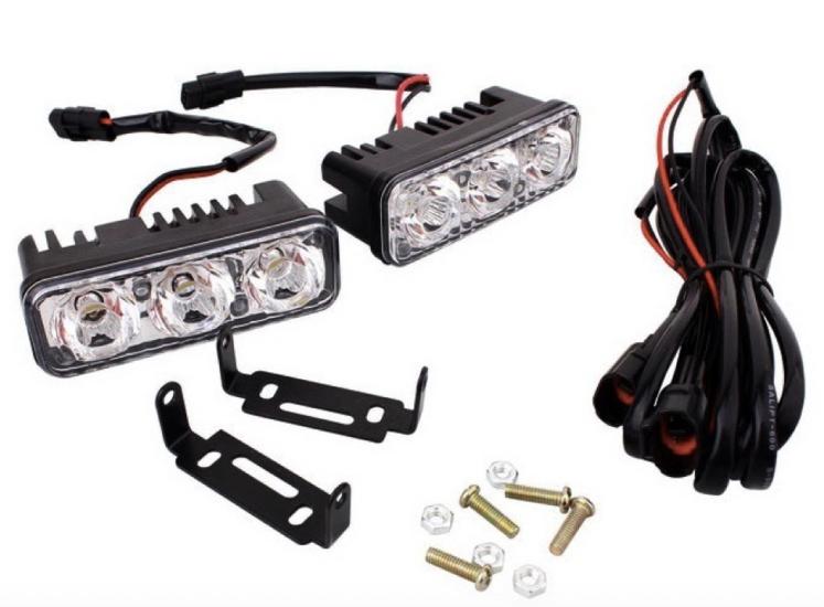 GÜNDÜZ FARI 3 LEDLİ KISA METAL