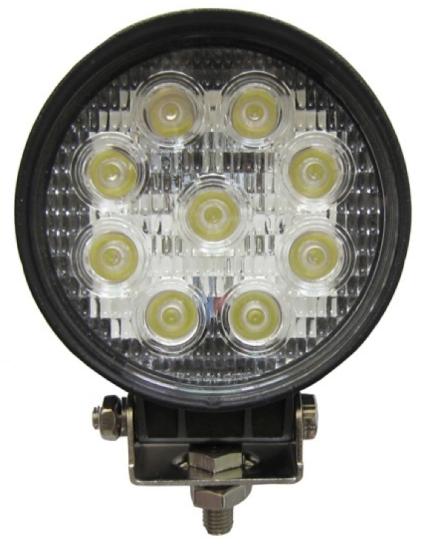 ÇALIŞMA LAMBA 10-60V 27W 9 LED YUVARLAK
