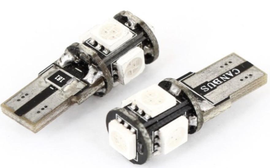 LED AMPÜL 12V DİPSİZ T10 SMD CANBUS 5 LED TURUNCU