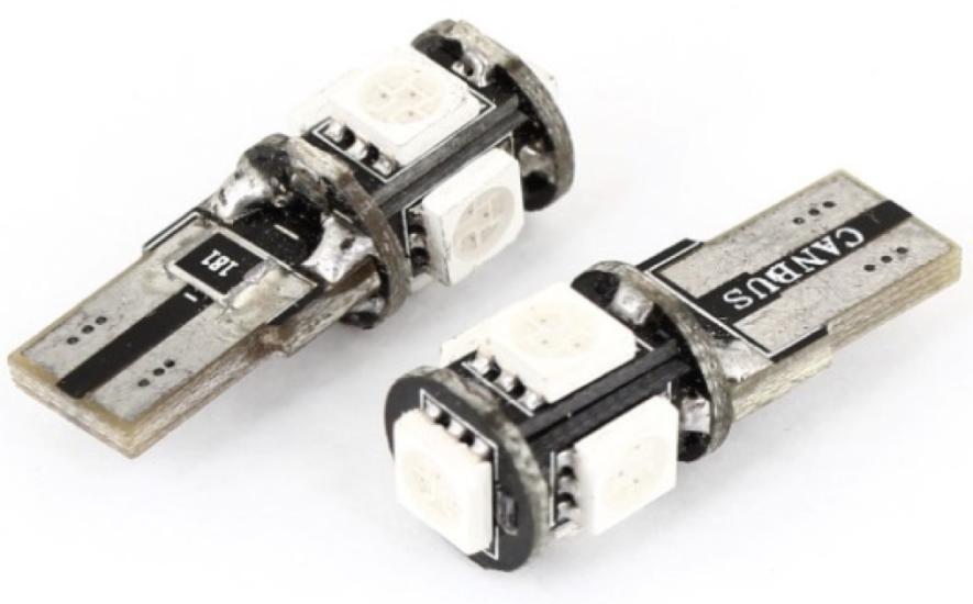 LED AMPÜL 12V DİPSİZ T10 SMD CANBUS 5 LED MAVİ