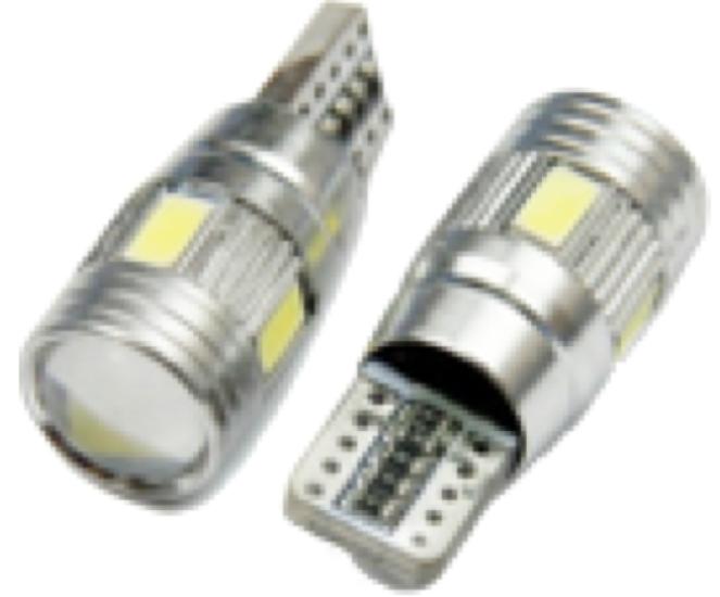 LED AMPUL 12V DİPSİZ T10 6 LED CANBUS METAL BEYAZ