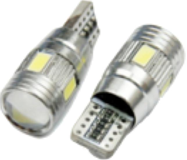 LED AMPUL 12V DİPSİZ T10 6 LED CANBUS METAL TURUNC