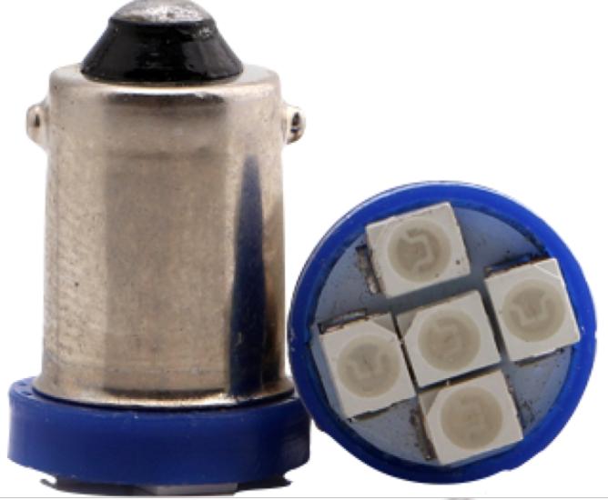 LED AMPUL 12V 53 5 LED MAVİ