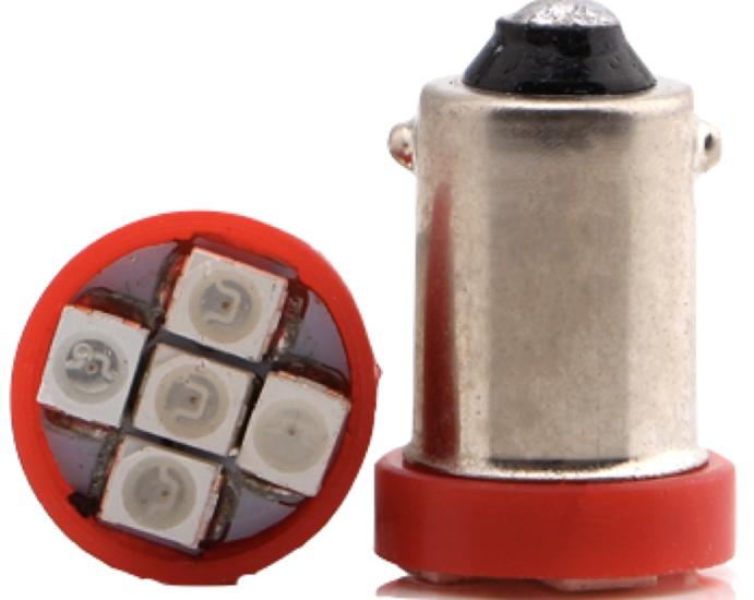 LED AMPUL 12V 53 5 LED KIRMIZI