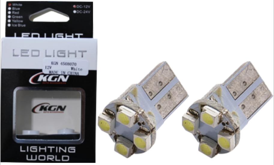 LED AMPÜL 12V DİPSİZ T10 4 LED MAVİ