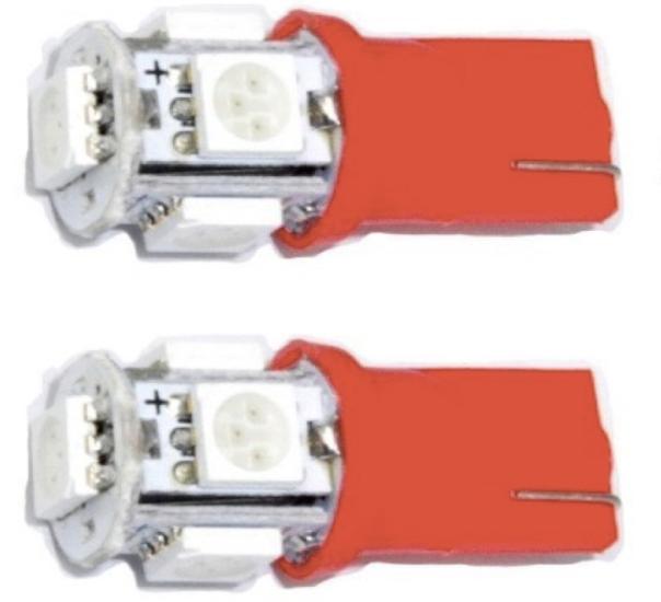 LED AMPUL 12V T10 5 LED 5050 KIRMIZI