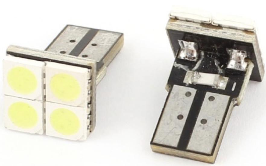 LED AMPUL 12V T10 4 LED 5050 MAVİ