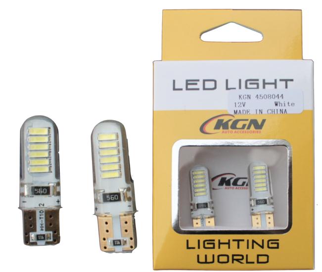 LED AMPUL 12V T10 12 LED TURUNCU SİLİKONLU