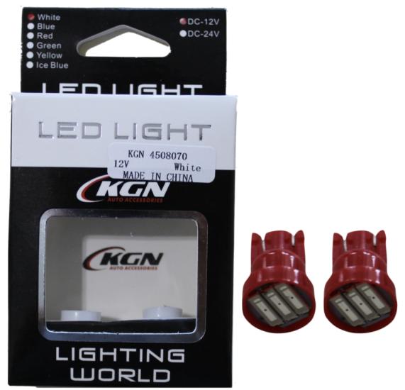 LED AMPUL 12V T10 3 COB LED KIRMIZI