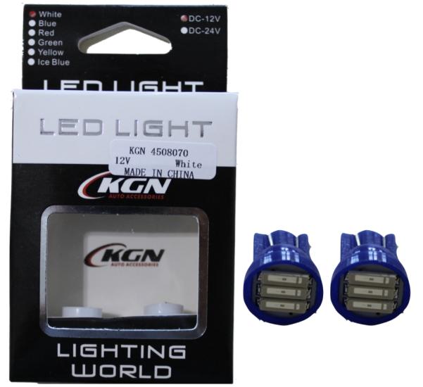 LED AMPUL 12V T10 3 COB LED MAVİ